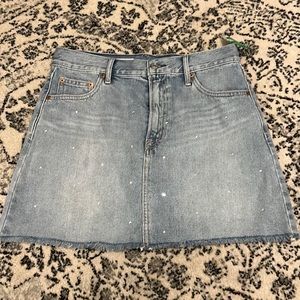 NWT Rhinestone Denim Skirt. GAP. Size 29/8